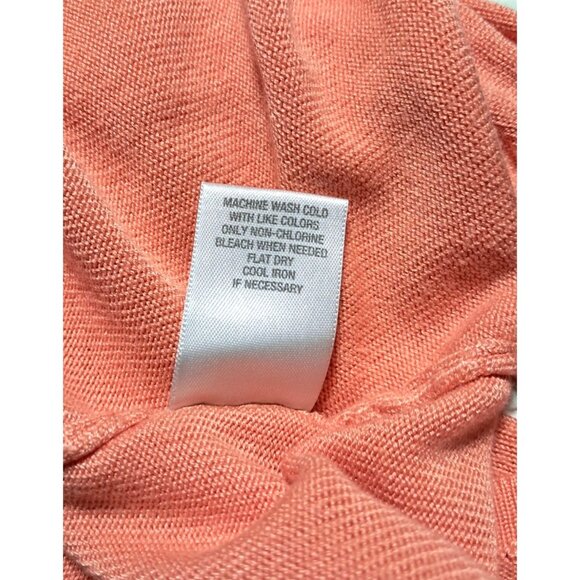 Coral Open-Front Cardigan Sweater 1X Dressbarn Womens Ruched Sleeves Lightweight - Picture 6 of 6